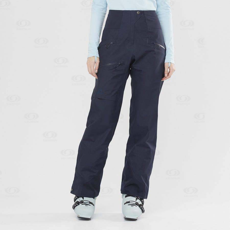 Blue Women's Salomon OUTPEAK GORE-TEX 3L Ski Pants | USA-A1906