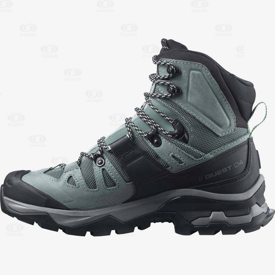 Blue Women's Salomon QUEST 4 GORE-TEX Hiking Boots | USA-O1210