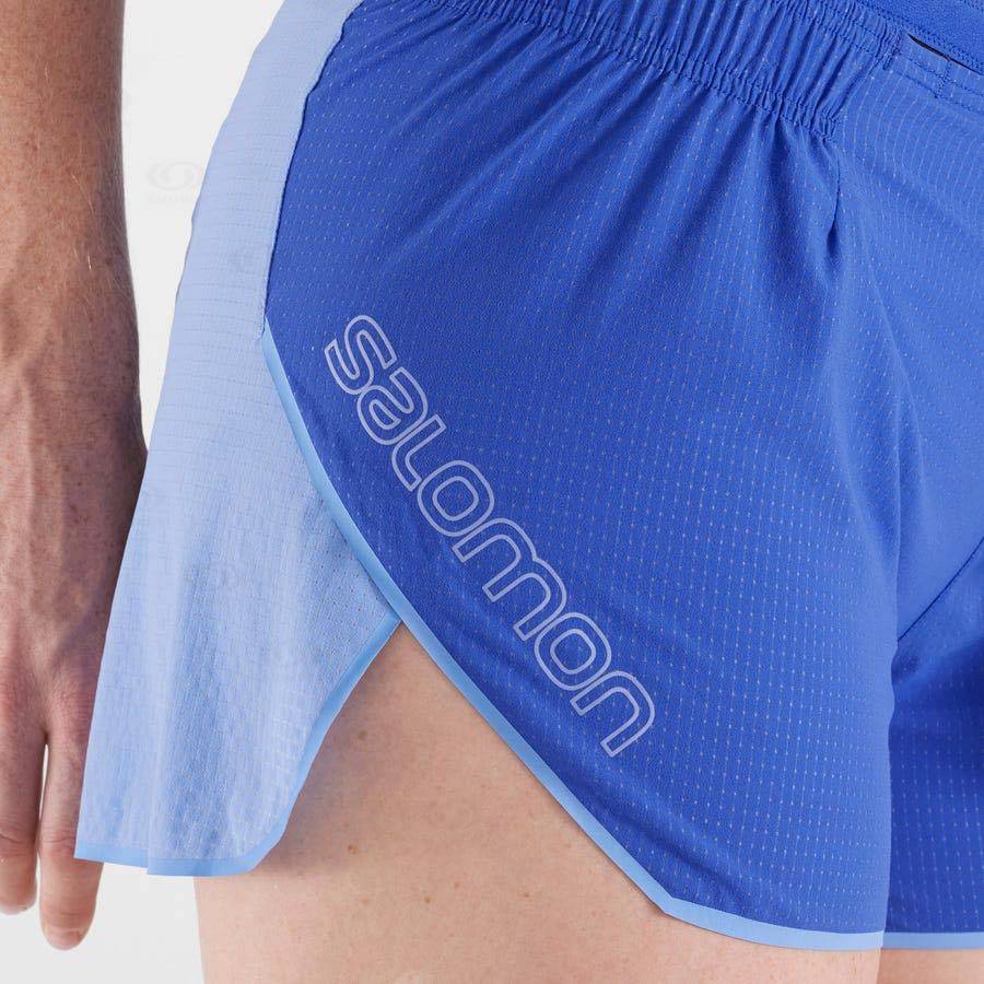 Blue Women's Salomon SENSE AERO 3'' Shorts | USA-O2503