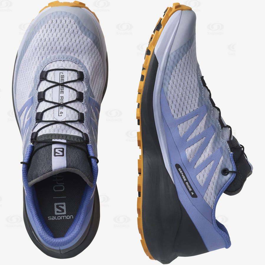 Blue Women's Salomon SENSE RIDE 4 Trail Running Shoes | USA-M2049