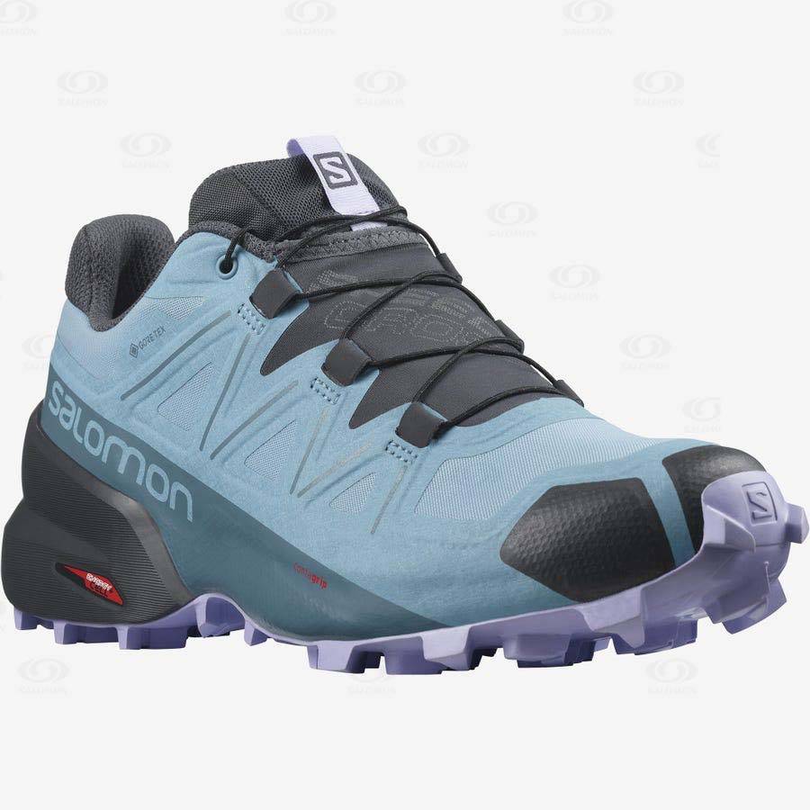 Blue Women's Salomon SPEEDCROSS 5 GORE-TEX Trail Running Shoes | USA-O1257