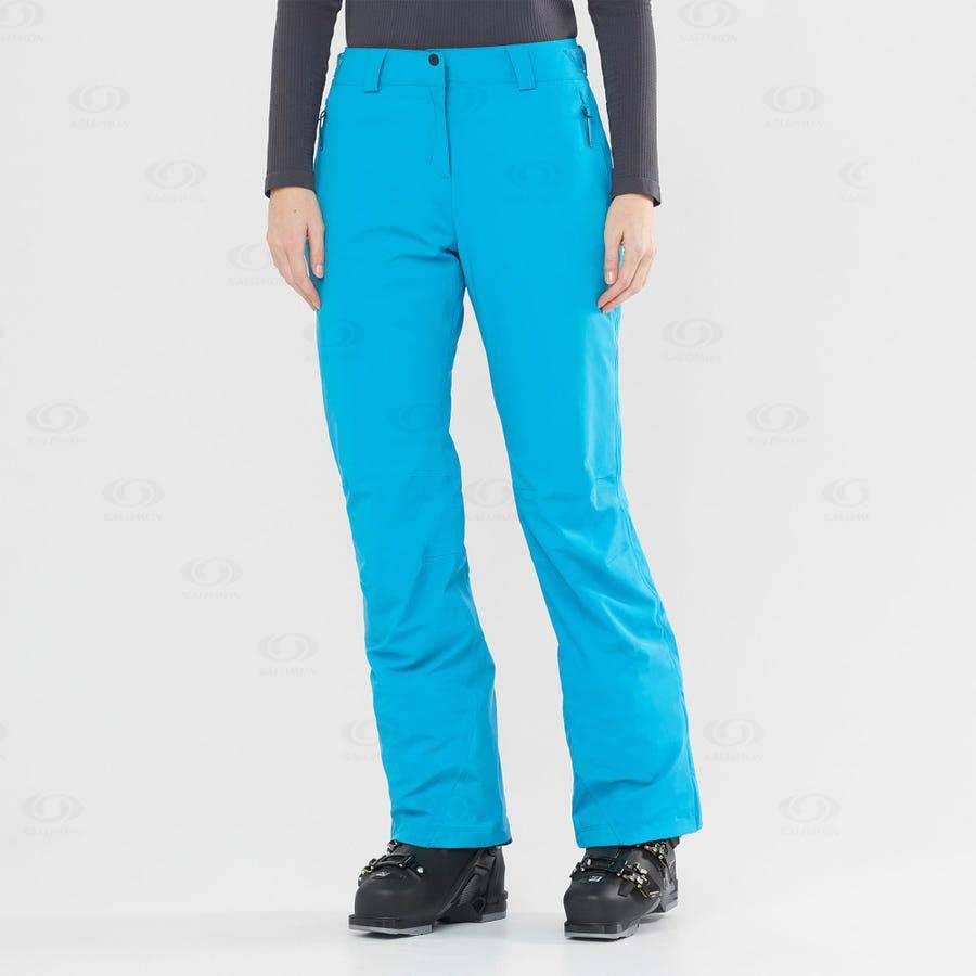 Blue Women's Salomon THE BRILLIANT Ski Pants | USA-A2494