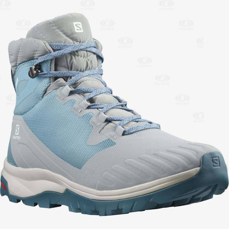 Blue Women's Salomon VAYA BLAZE THINSULATE™ CLIMASALOMON™ WATERPROOF Hiking Boots | USA-N1911