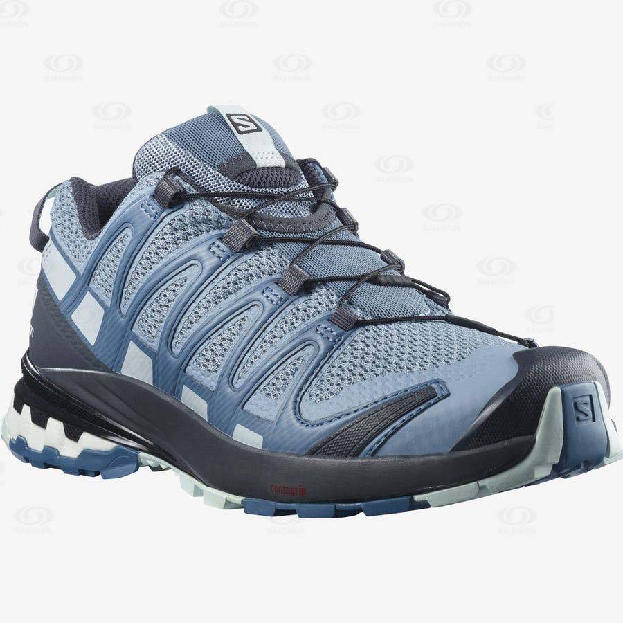 Blue Women's Salomon XA PRO 3D v8 Hiking Shoes | USA-O1544