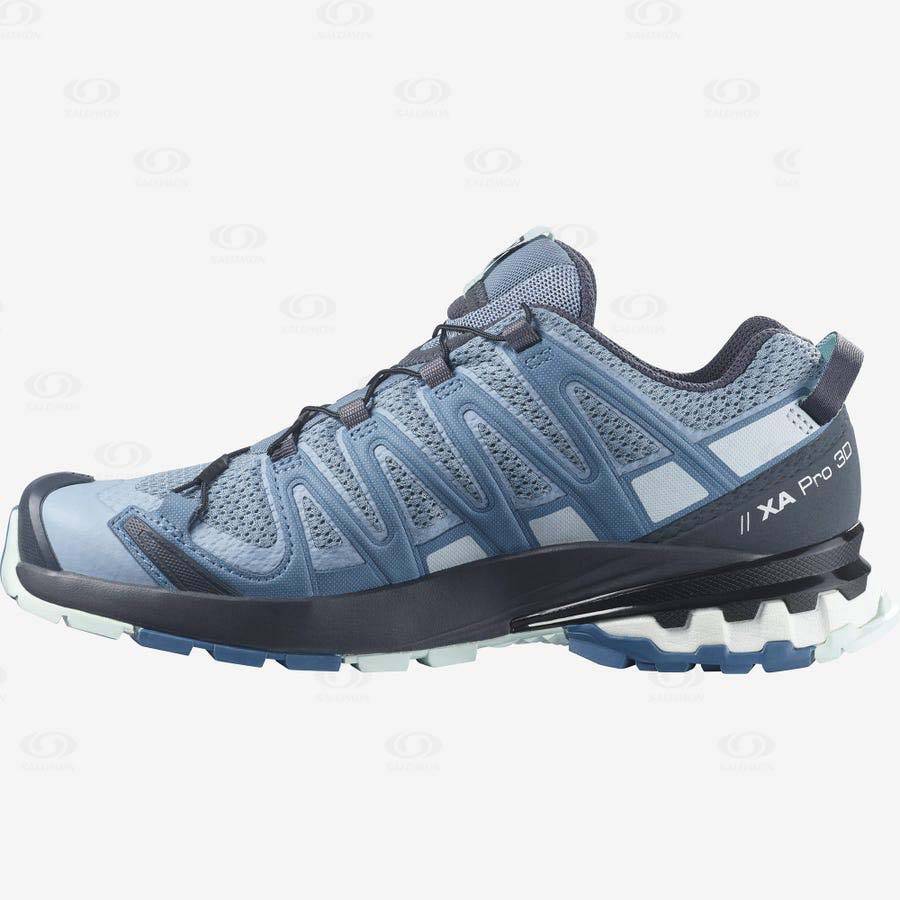 Blue Women's Salomon XA PRO 3D v8 Hiking Shoes | USA-O1544