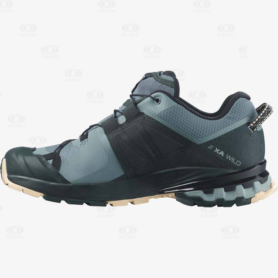 Blue Women's Salomon XA WILD Hiking Shoes | USA-O1985