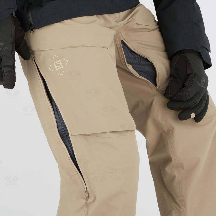 Brown Men's Salomon GRAVITY GORE-TEX Ski Pants | USA-O1229