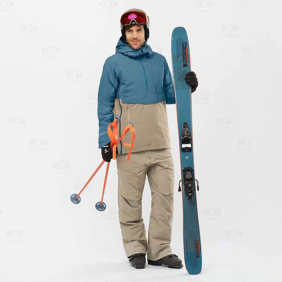 Brown Men's Salomon GRAVITY GORE-TEX Ski Pants | USA-O1229