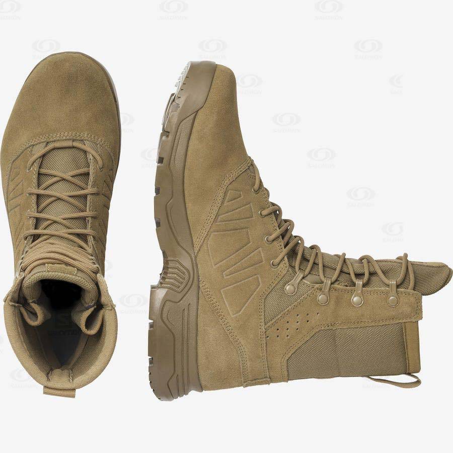 Brown Men's Salomon GUARDIAN CLIMASALOMON™ WATERPROOF Tactical Boots | USA-O1684