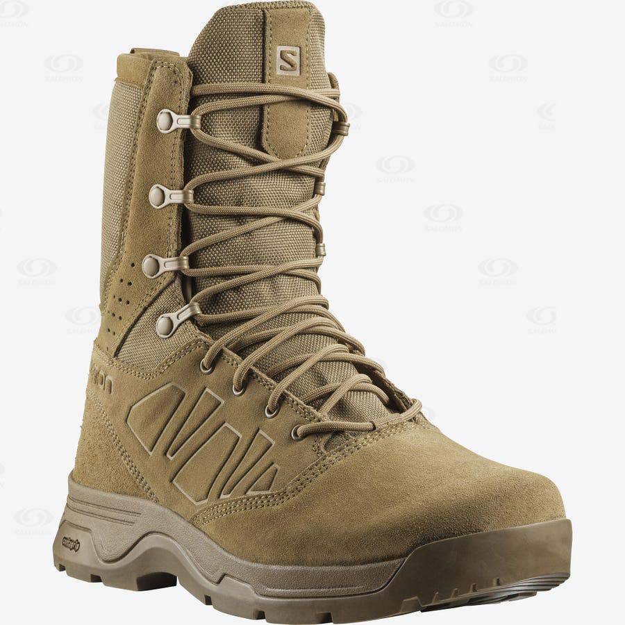 Brown Men's Salomon GUARDIAN CLIMASALOMON™ WATERPROOF Tactical Boots | USA-O1684