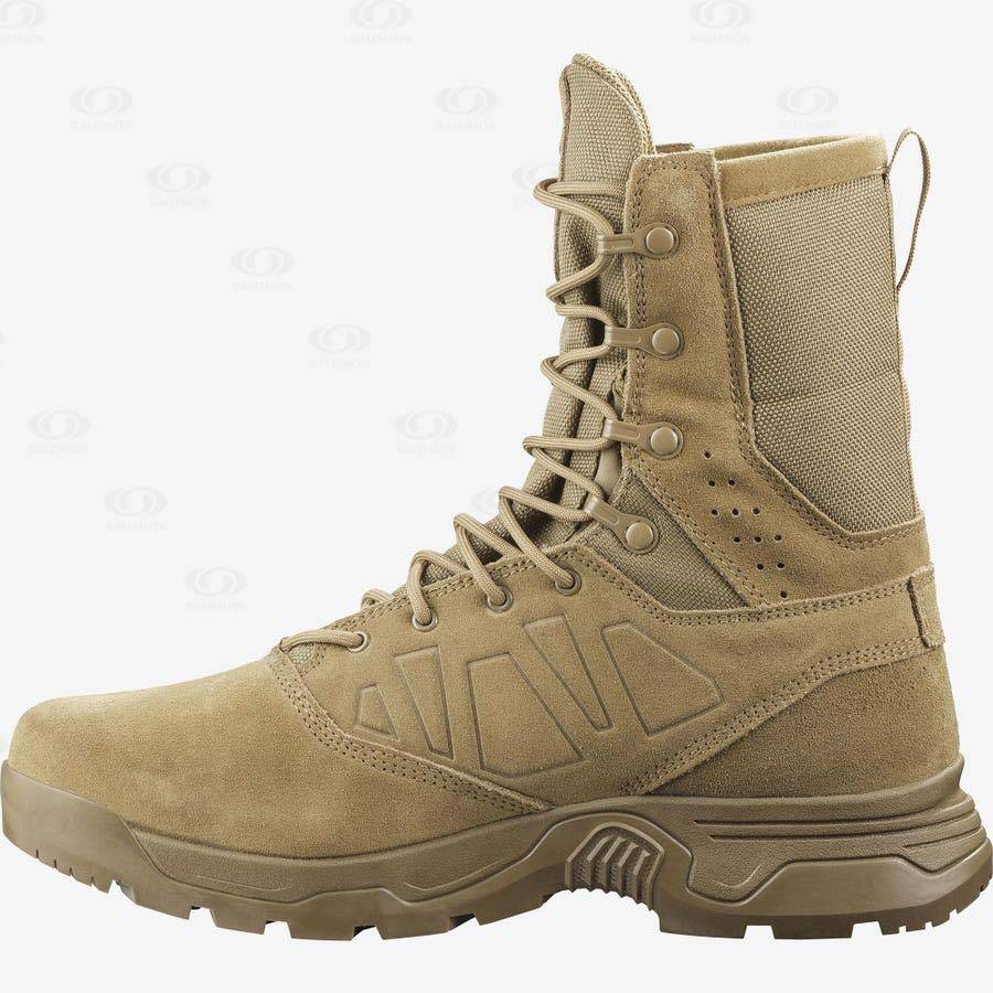 Brown Men's Salomon GUARDIAN CLIMASALOMON™ WATERPROOF Tactical Boots | USA-O1684