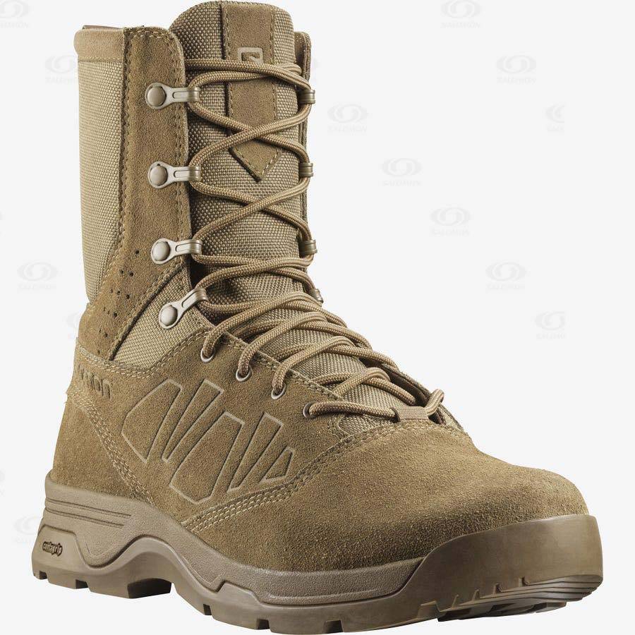 Brown Men's Salomon GUARDIAN WIDE Tactical Boots | USA-O1656