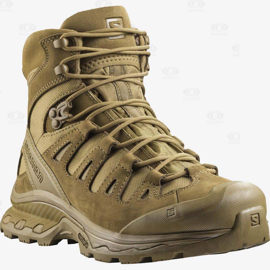 Brown Men's Salomon QUEST 4D FORCES 2 Tactical Boots | USA-A1647