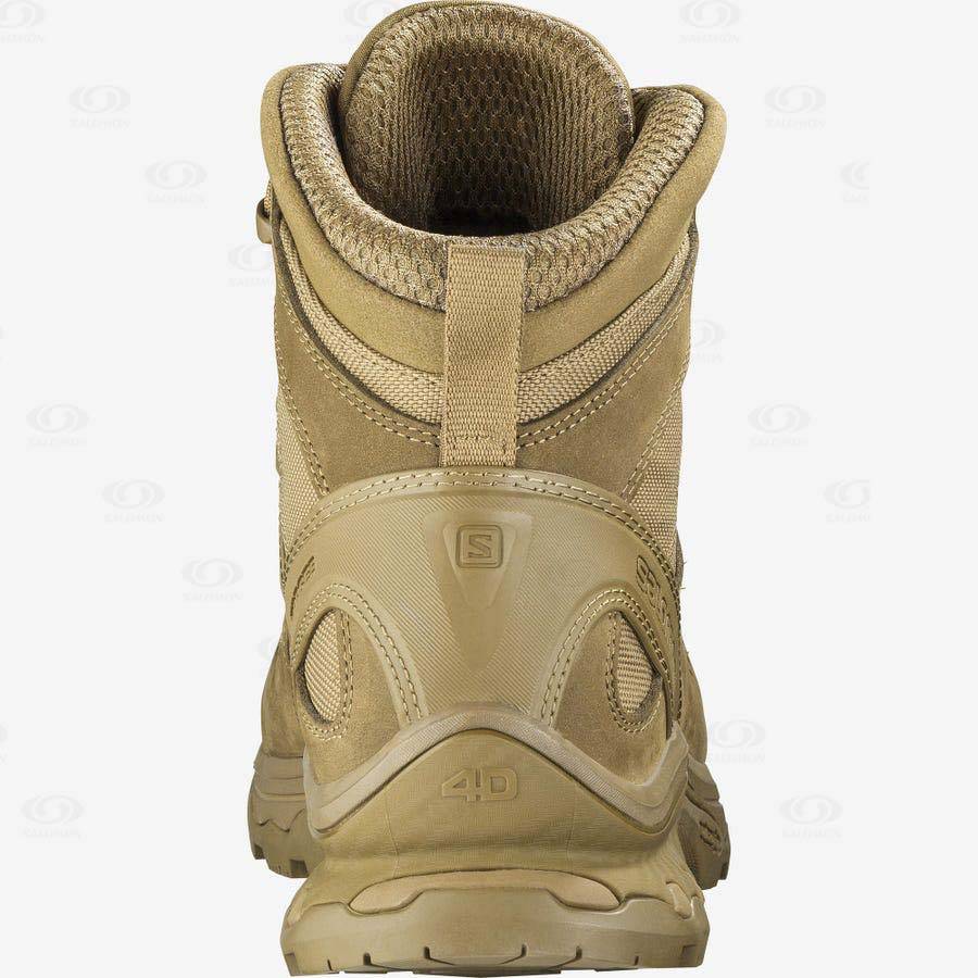 Brown Men's Salomon QUEST 4D FORCES 2 Tactical Boots | USA-A1647