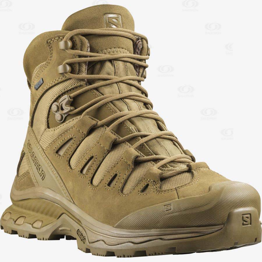 Brown Men's Salomon QUEST 4D GORE-TEX FORCES 2 Tactical Boots | USA-N1246