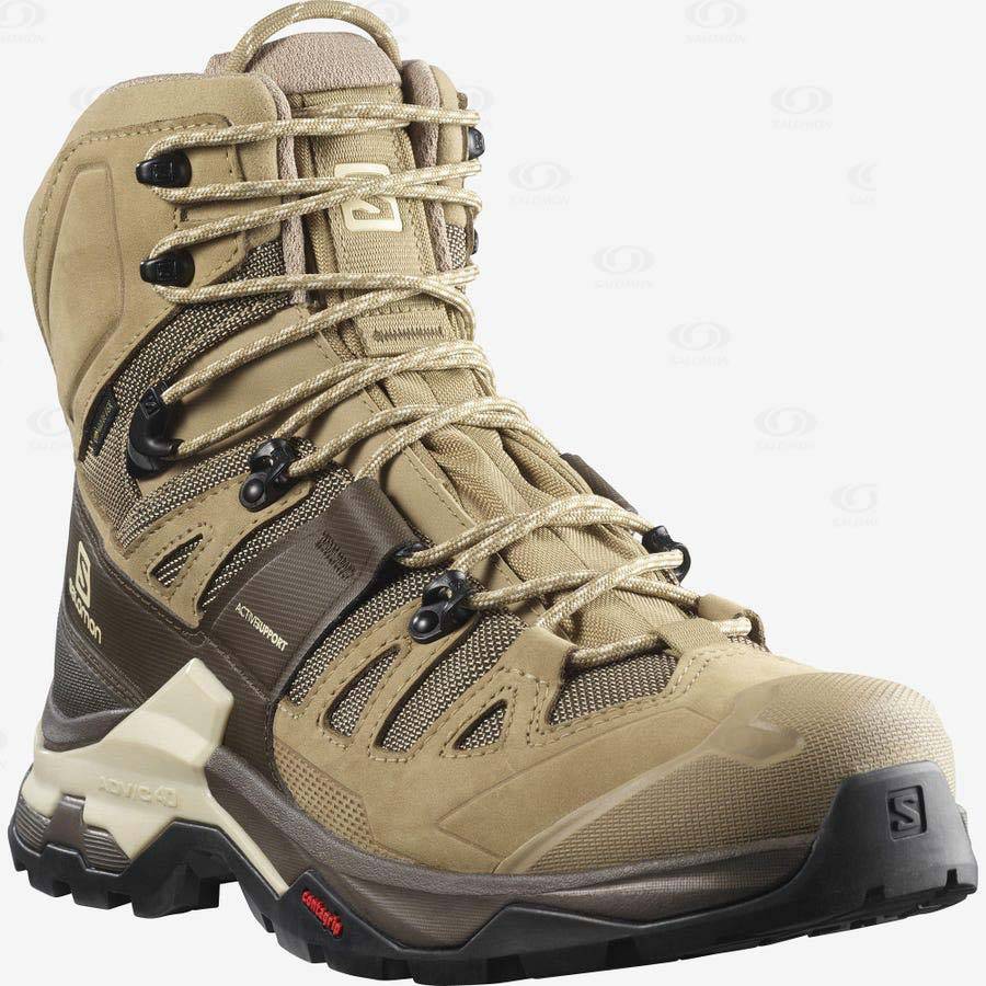 Brown Men's Salomon QUEST 4 GORE-TEX Hiking Boots | USA-N1785