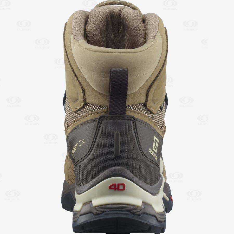 Brown Men's Salomon QUEST 4 GORE-TEX Hiking Boots | USA-N1785