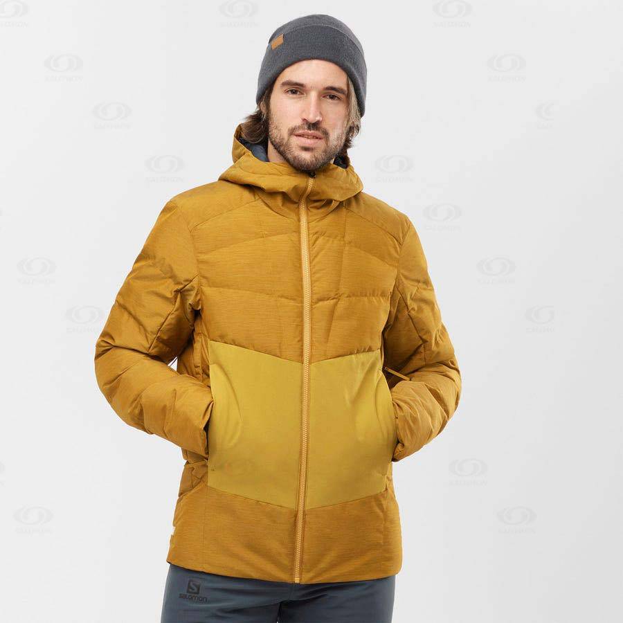 Brown Men's Salomon SNOWSHELTER Insulated Jackets | USA-S2052