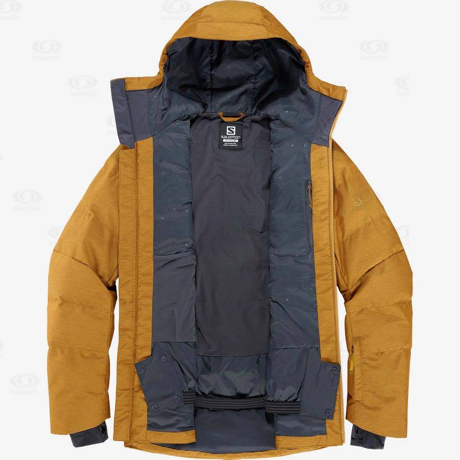 Brown Men's Salomon SNOWSHELTER Insulated Jackets | USA-S2052