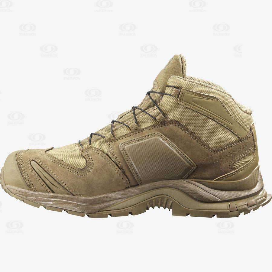 Brown Men's Salomon XA FORCES MID GORE-TEX Tactical Boots | USA-A1290