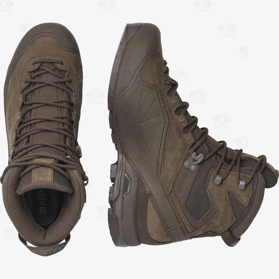 Brown Men's Salomon X ALP GORE-TEX FORCES Tactical Boots | USA-O1726