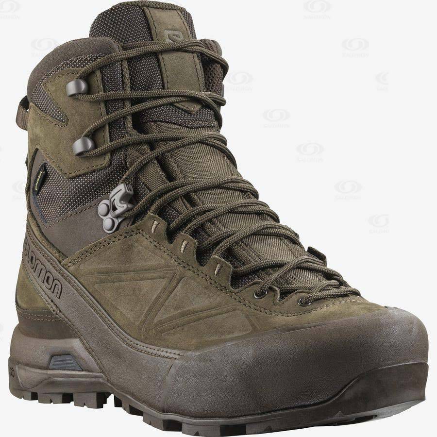 Brown Men's Salomon X ALP GORE-TEX FORCES Tactical Boots | USA-O1726