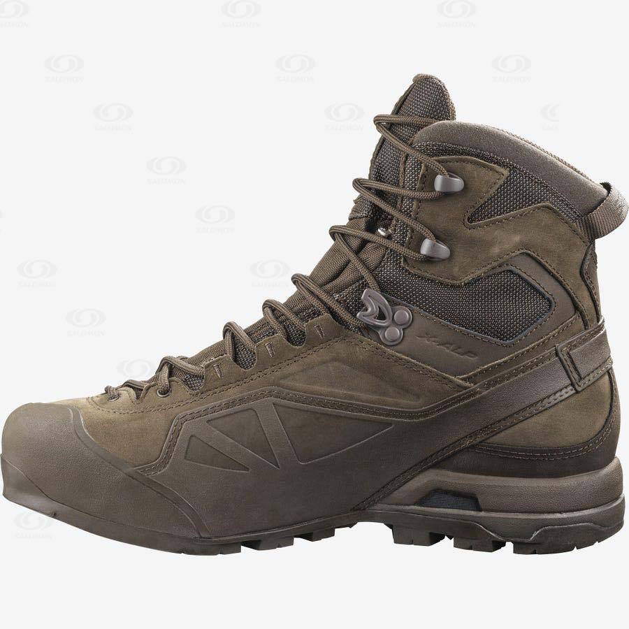 Brown Men's Salomon X ALP GORE-TEX FORCES Tactical Boots | USA-O1726