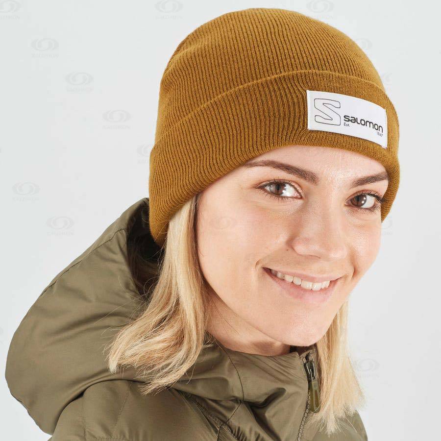 Brown Women's Salomon OUTLIFE LOGO Hats | USA-O1861