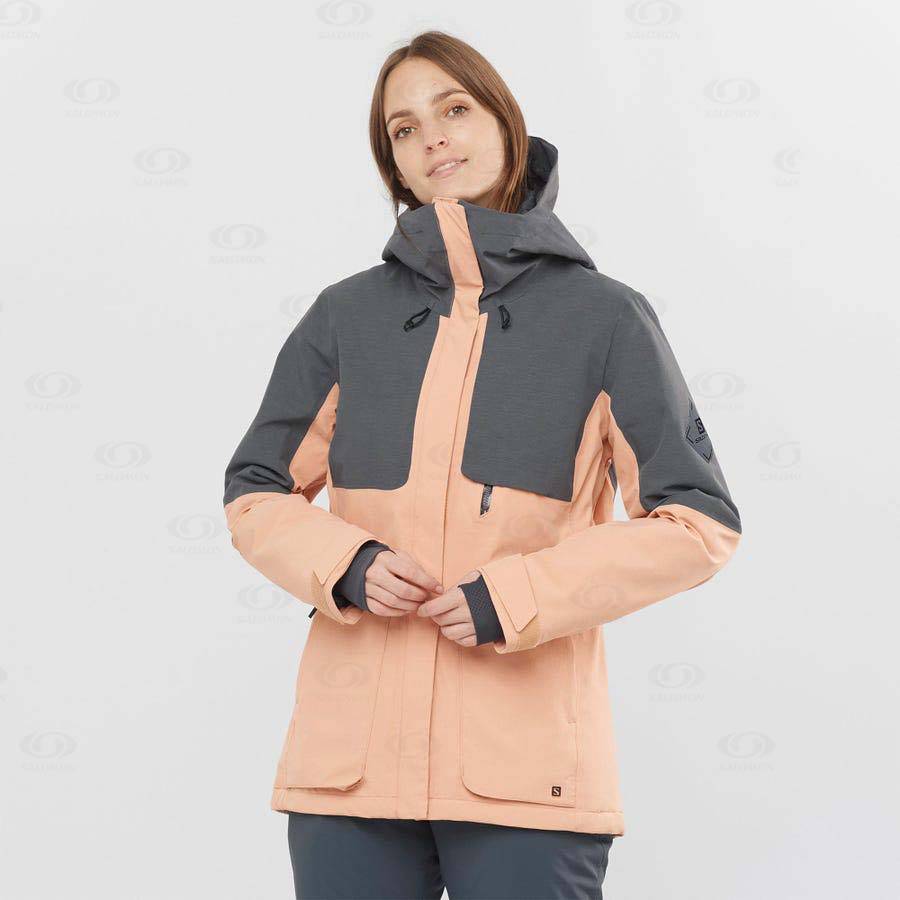 Brown Women's Salomon PROOF LIGHT Ski Jackets | USA-S2017