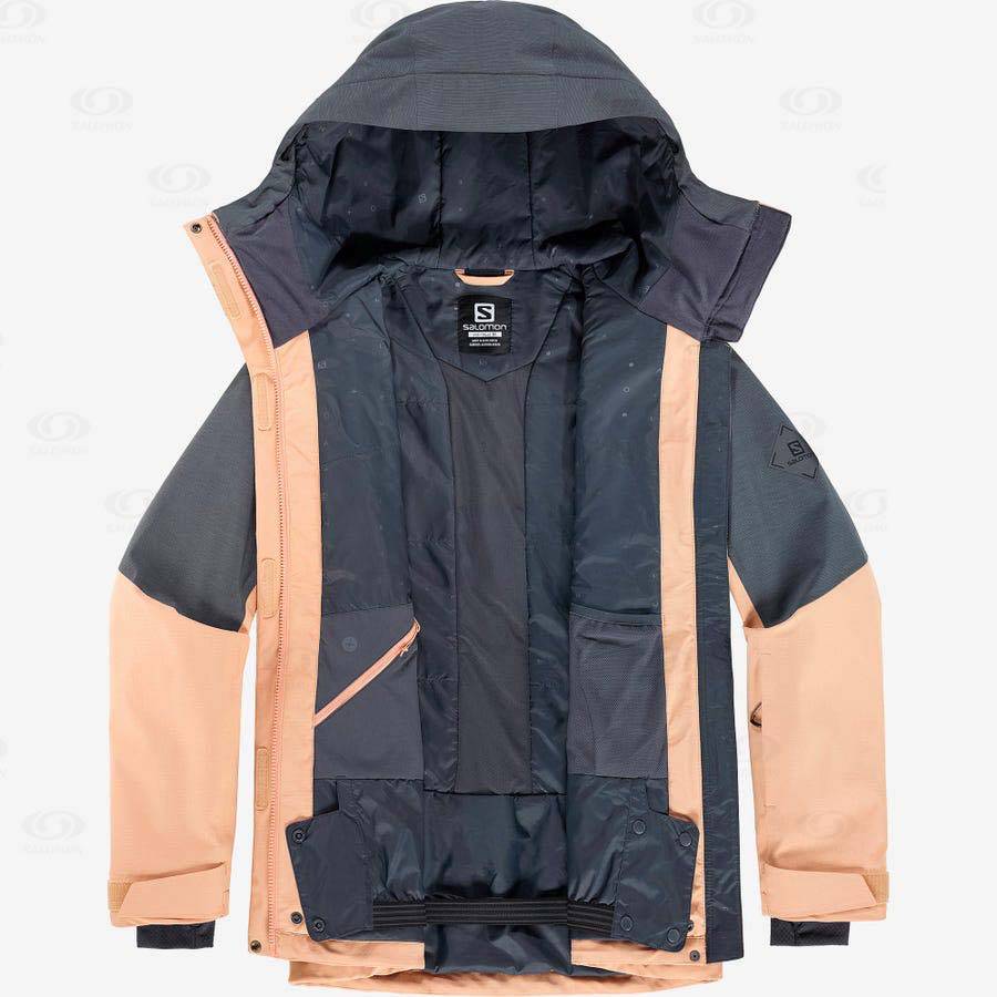 Brown Women's Salomon PROOF LIGHT Ski Jackets | USA-S2017