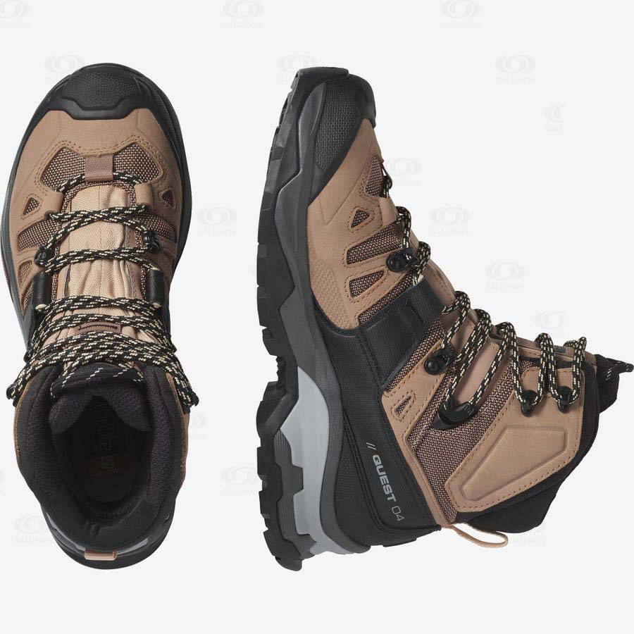 Brown Women's Salomon QUEST 4 GORE-TEX Hiking Boots | USA-L2278