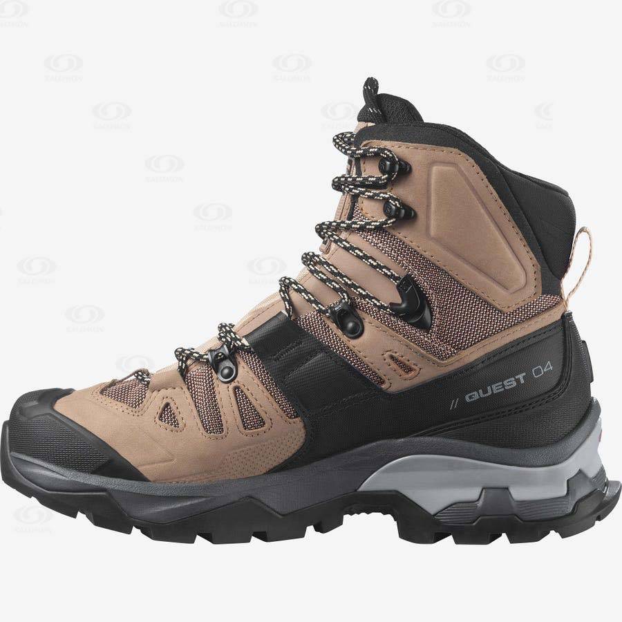 Brown Women's Salomon QUEST 4 GORE-TEX Hiking Boots | USA-L2278