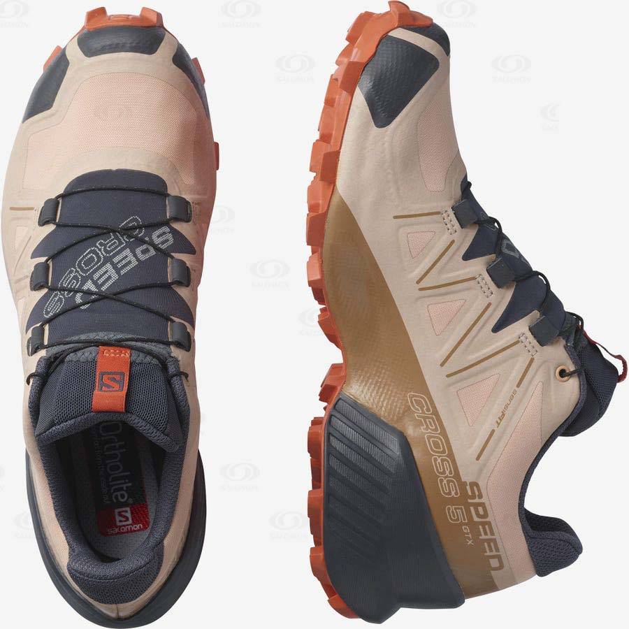 Brown Women's Salomon SPEEDCROSS 5 GORE-TEX Waterproof Shoes | USA-S2143