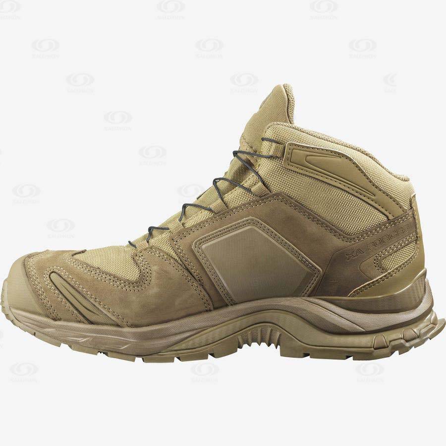 Brown Women's Salomon XA FORCES MID Tactical Boots | USA-L1585