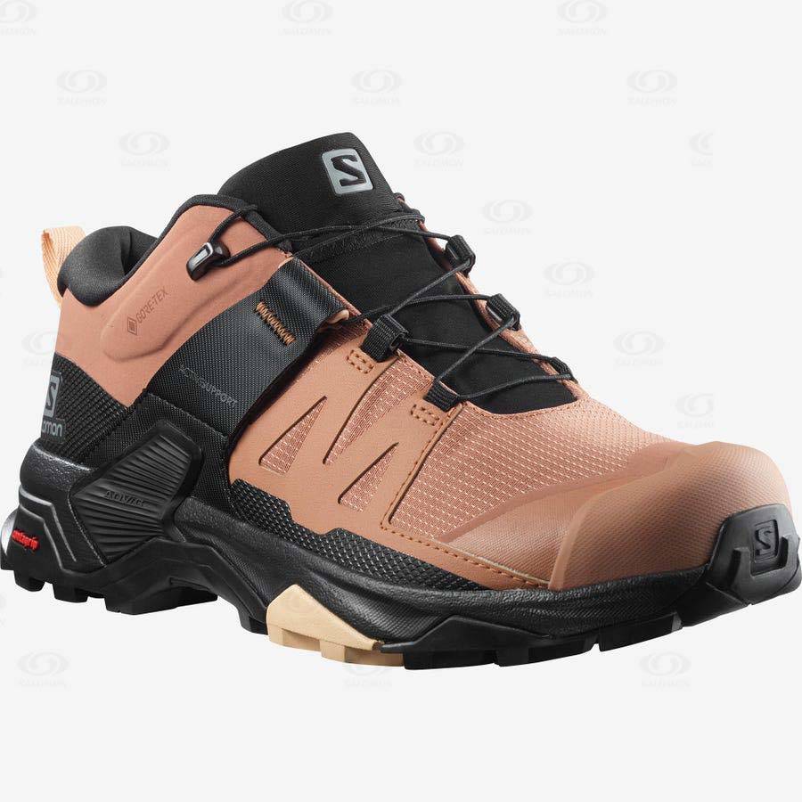 Brown Women's Salomon X ULTRA 4 GORE-TEX Hiking Shoes | USA-L1634