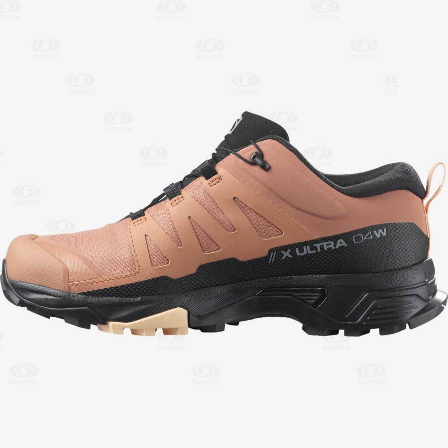 Brown Women's Salomon X ULTRA 4 GORE-TEX Waterproof Shoes | USA-O1469