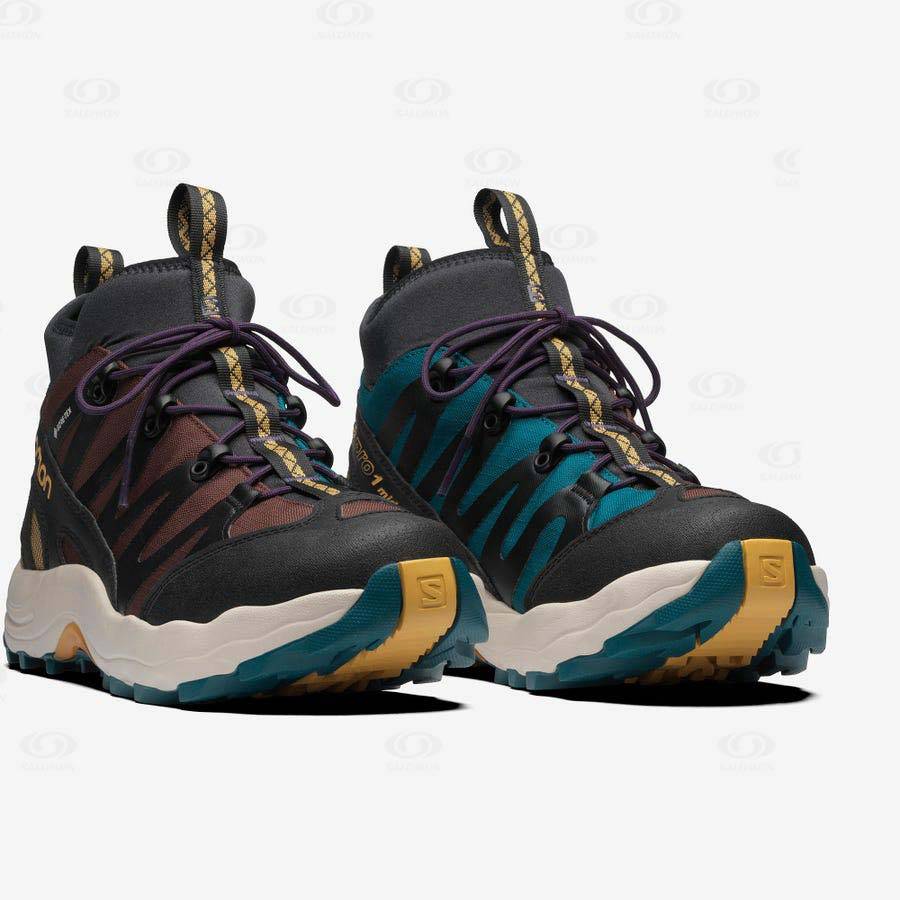 Chocolate / Black Men's Salomon XA PRO 1 MID GORE-TEX Sneakers | USA-O1698