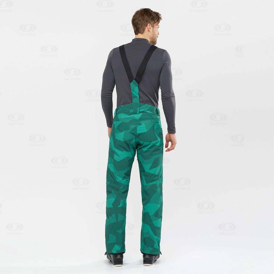 Green Men's Salomon EDGE Ski Pants | USA-A2417