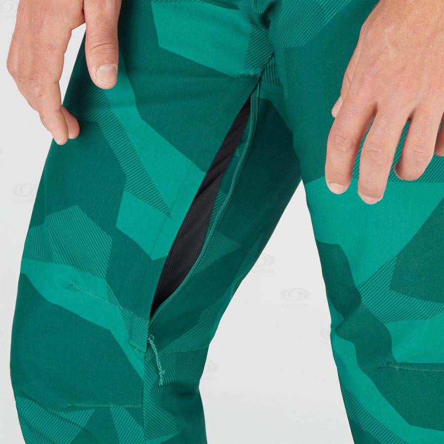 Green Men's Salomon EDGE Ski Pants | USA-A2417