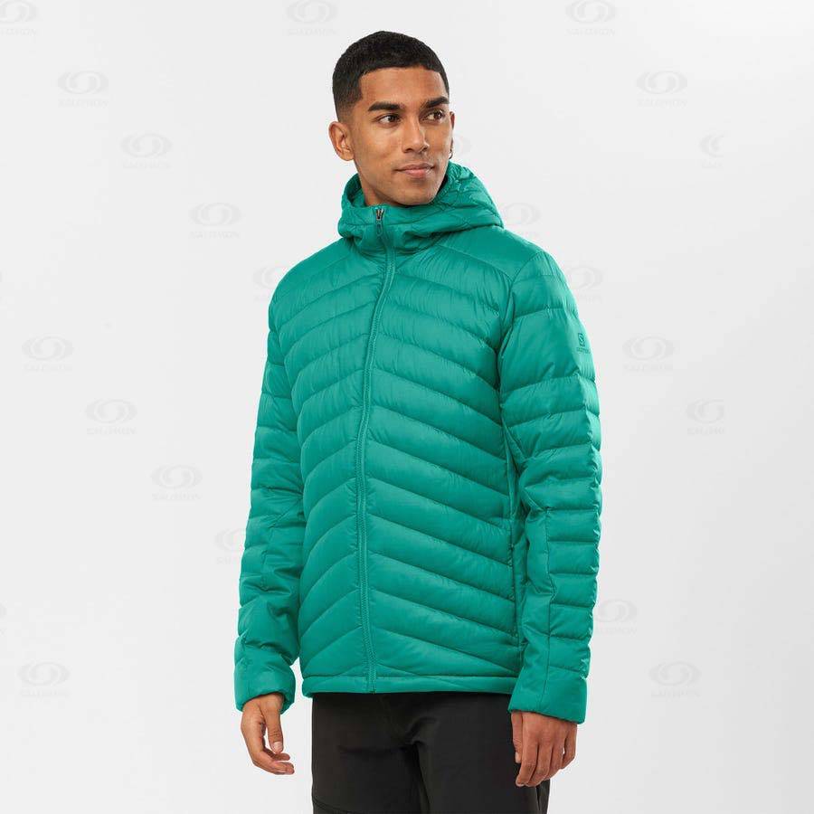 Green Men's Salomon ESSENTIAL XWARM DOWN Insulated Jackets | USA-O2001