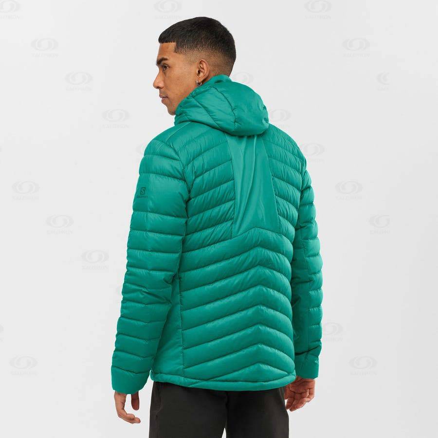 Green Men's Salomon ESSENTIAL XWARM DOWN Insulated Jackets | USA-O2001