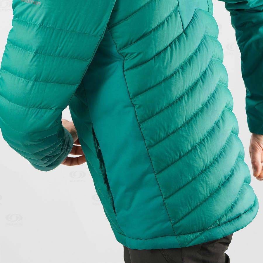 Green Men's Salomon ESSENTIAL XWARM DOWN Insulated Jackets | USA-O2001