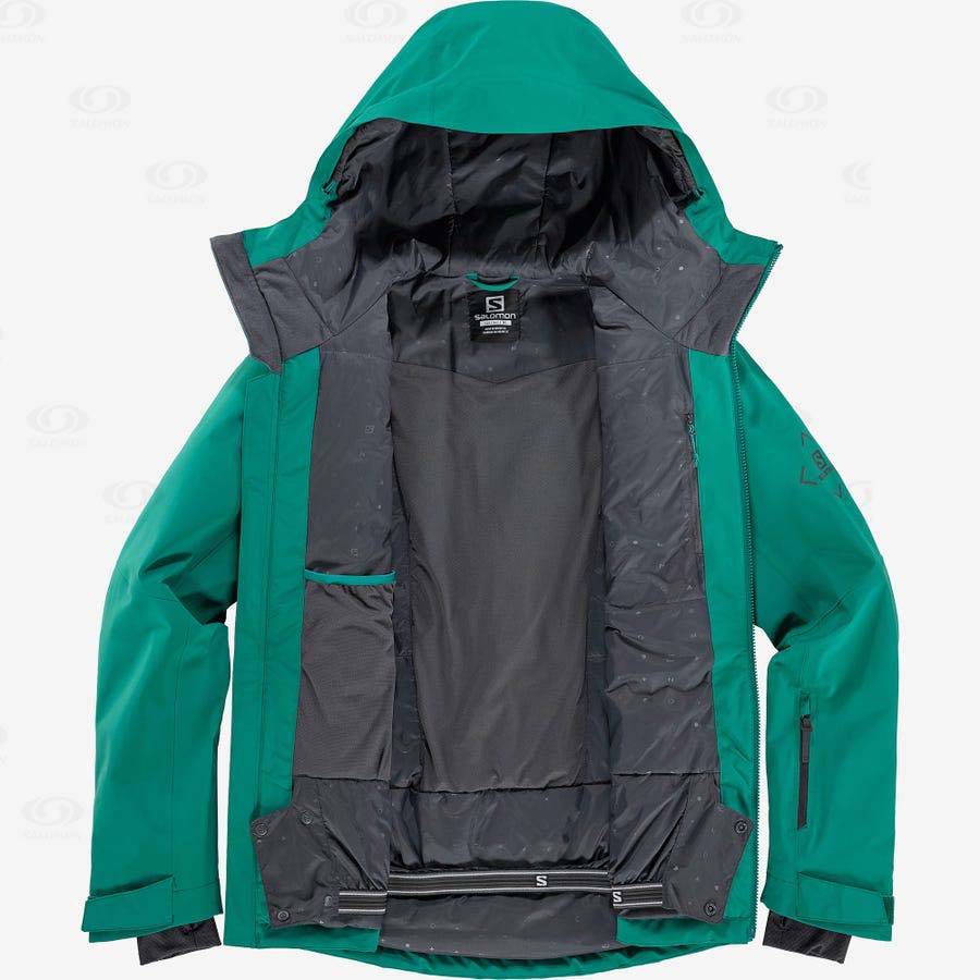 Green Men's Salomon HIGHLAND Insulated Jackets | USA-L2068