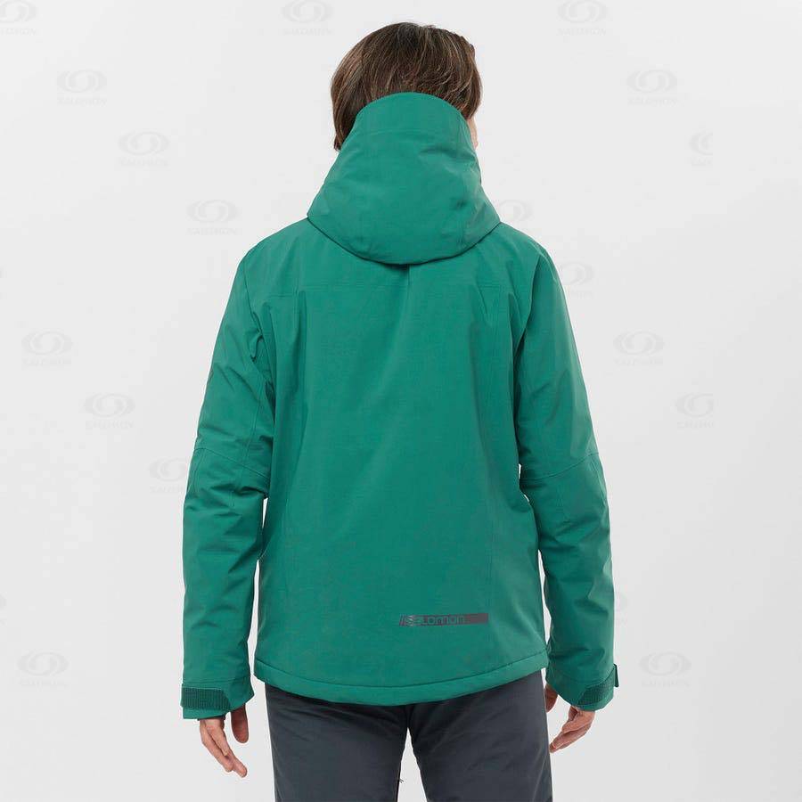 Green Men's Salomon HIGHLAND Insulated Jackets | USA-L2068