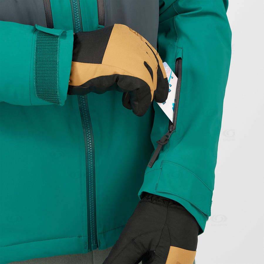 Green Men's Salomon HIGHLAND Insulated Jackets | USA-L2068