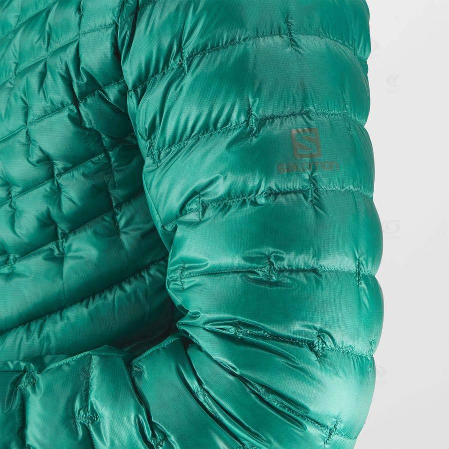 Green Men's Salomon OUTLINE DOWN Insulated Jackets | USA-S1366