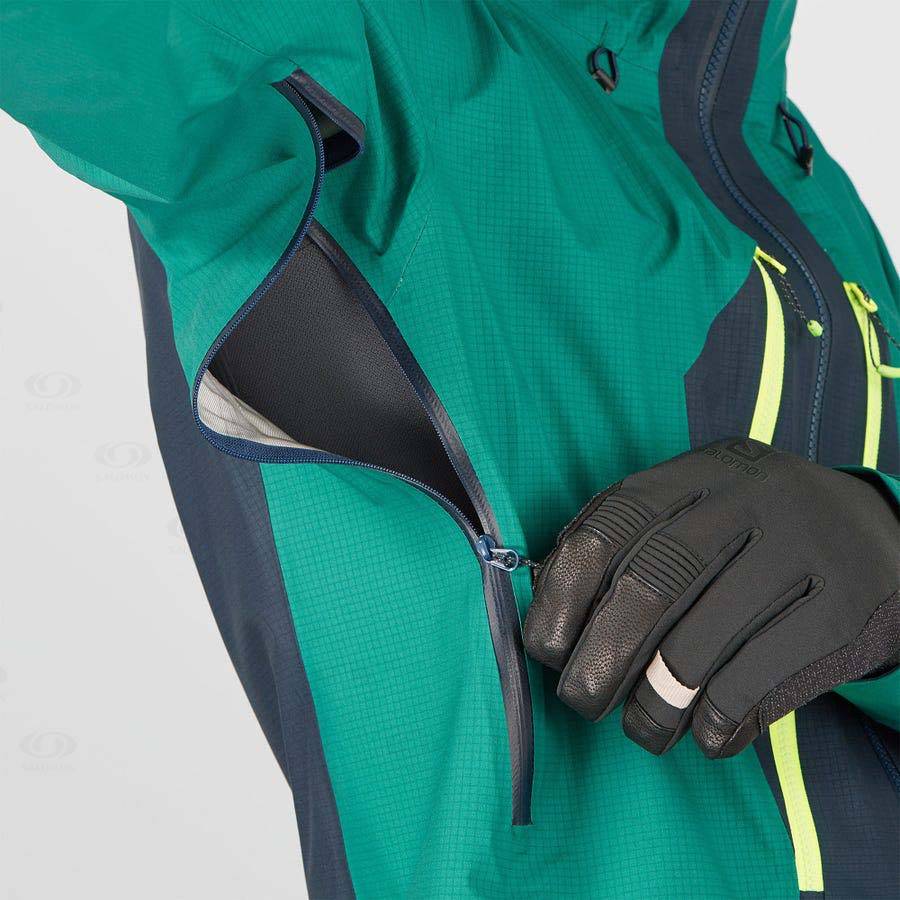 Green Men's Salomon OUTPEAK GORE-TEX 3L Waterproof Jackets | USA-wO2132