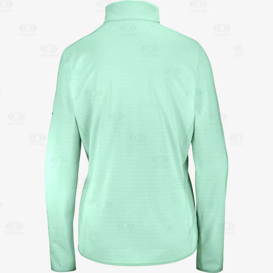 Green Women's Salomon ESSENTIAL LIGHTWARM Hoodie | USA-O1588