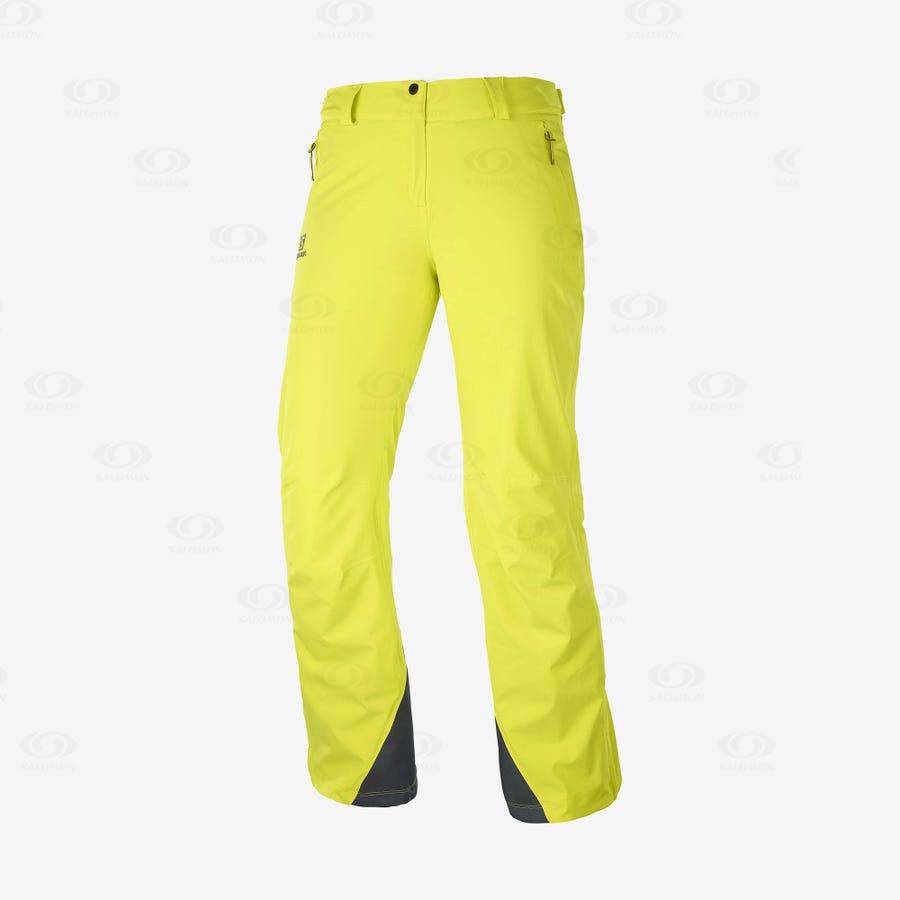 Green Women\'s Salomon THE BRILLIANT Ski Pants | USA-L1305