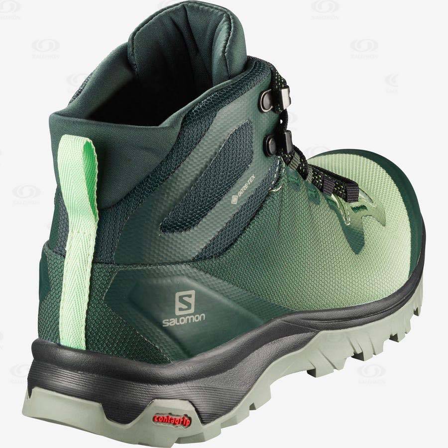 Green Women's Salomon VAYA MID GORE-TEX Waterproof Shoes | USA-N2212